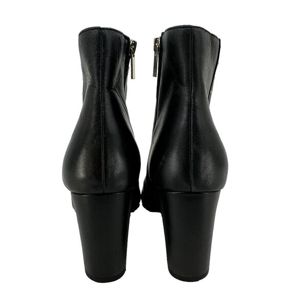 Bandolino BD Zoila Heel Ankle Booties Size 11 Black Leather Pointed Toe Studded - Picture 6 of 14